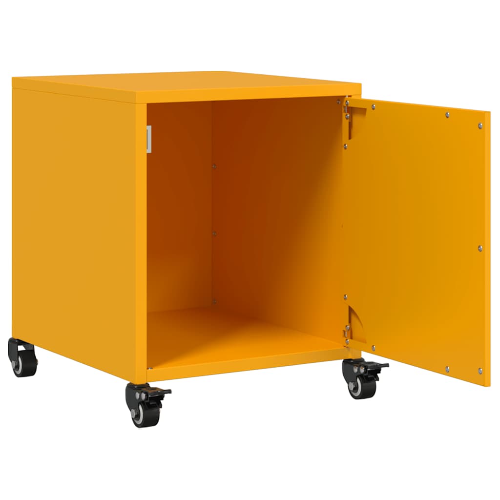 Bedside Cabinets 2 pcs Mustard Yellow 36x39x43.5 cm Steel