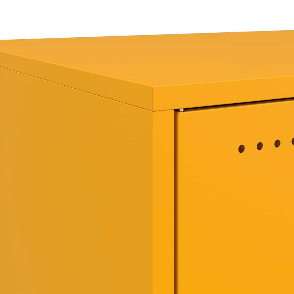 Bedside Cabinets 2 pcs Mustard Yellow 36x39x43.5 cm Steel