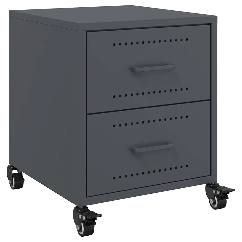 Bedside Cabinet Anthracite 36x39x43.5 cm Steel