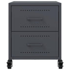 Bedside Cabinet Anthracite 36x39x43.5 cm Steel