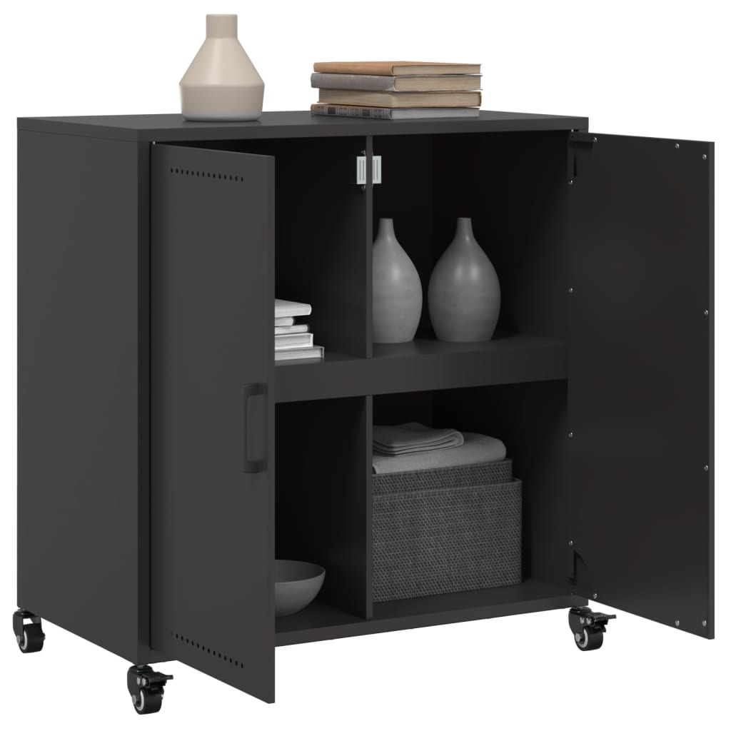 Sideboard Black 68x39x72 cm Steel
