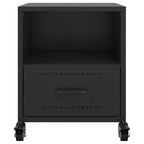 Bedside Cabinets 2 pcs Black 36x39x43.5 cm Steel