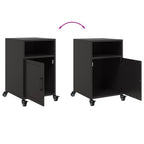 Bedside Cabinet Black 36x39x59 cm Steel