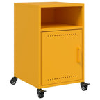 Bedside Cabinet Mustard Yellow 36x39x59 cm Steel