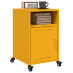 Bedside Cabinet Mustard Yellow 36x39x59 cm Steel