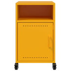 Bedside Cabinet Mustard Yellow 36x39x59 cm Steel