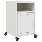 Bedside Cabinet White 36x39x59 cm Steel