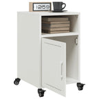 Bedside Cabinet White 36x39x59 cm Steel