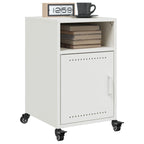 Bedside Cabinet White 36x39x59 cm Steel
