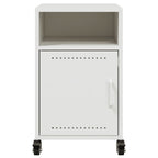 Bedside Cabinet White 36x39x59 cm Steel