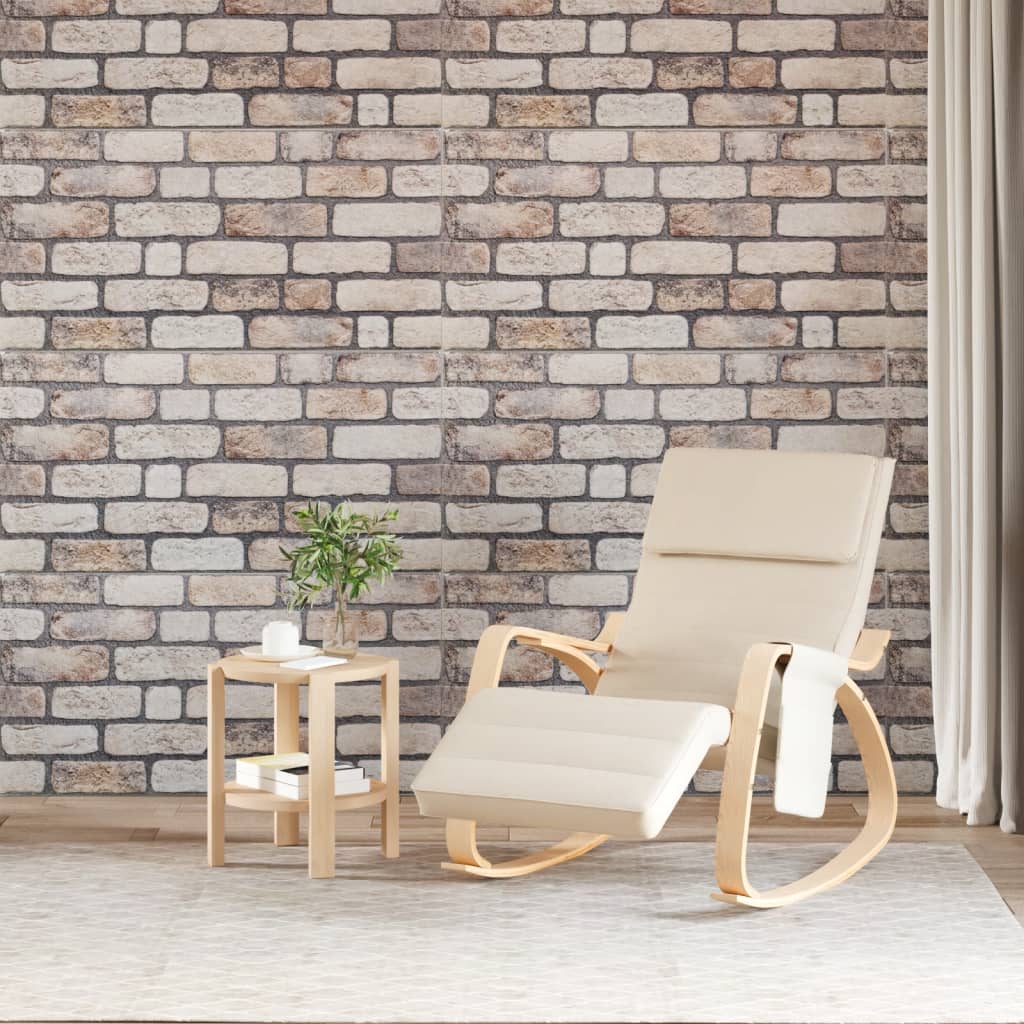 3D Wall Panels 10 pcs Light Brown 100x50 cm EPS