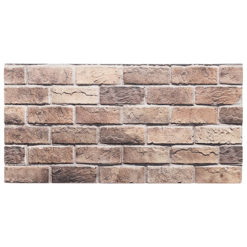 3D Wall Panels 10 pcs Brown 100x50 cm EPS