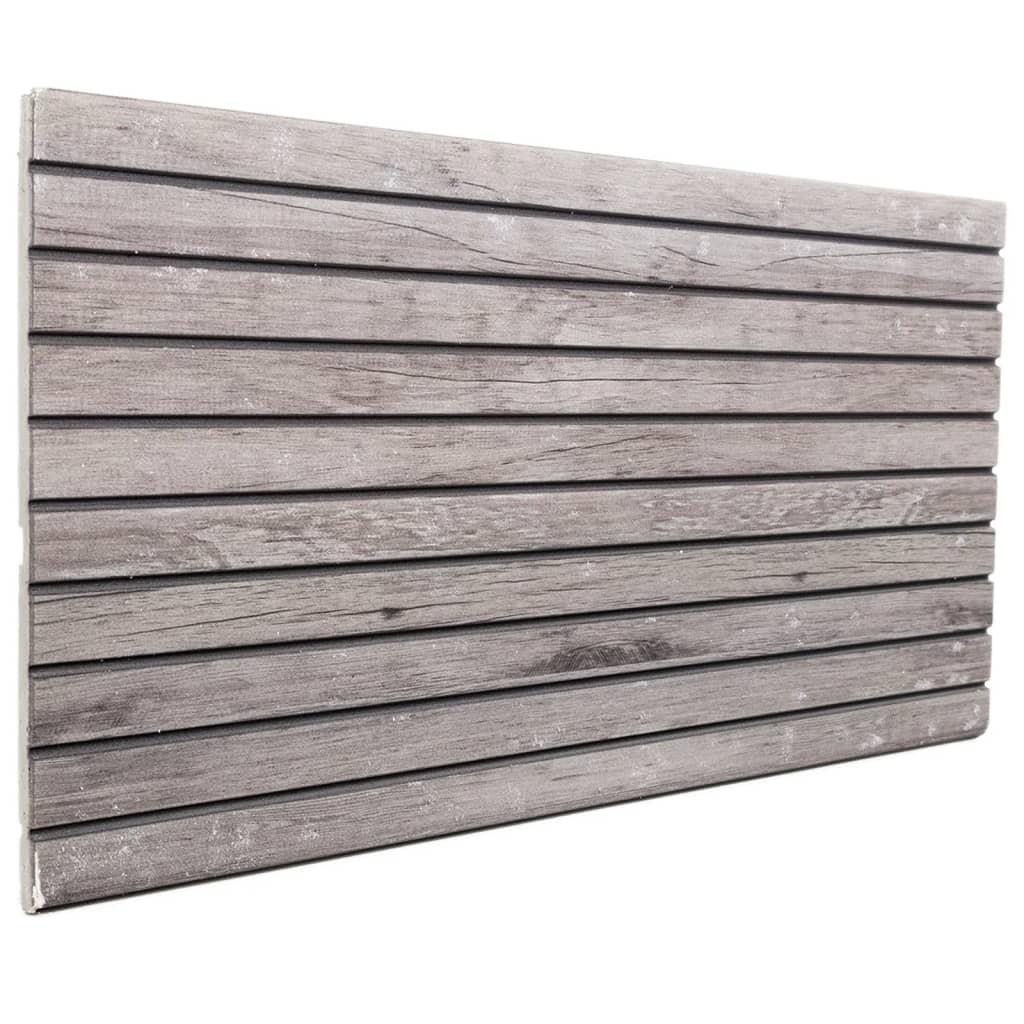 3D Wall Panels 5 pcs Grey 100x50 cm EPS