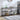 Console Table with Black Glass Top 194.5x30x81 cm Steel