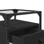 Bedside Cabinet Black 40x40x55 cm Engineered Wood