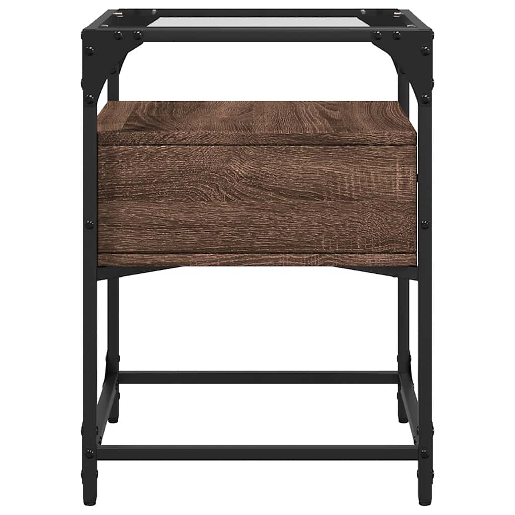 Bedside Cabinet Brown Oak 40x40x55 cm Engineered Wood