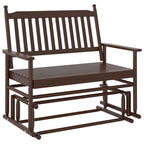 Glider Bench Brown 118x70x104.5 cm Solid Wood Poplar