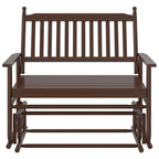 Glider Bench Brown 118x70x104.5 cm Solid Wood Poplar