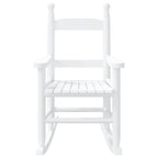 Rocking Chair for Children White Solid Wood Poplar