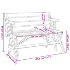 Picnic Table with Benches Solid Wood Fir 2-in-1 Convertible