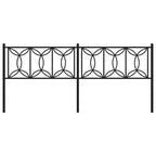 Metal Headboard Black 193 cm
