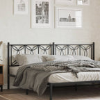 Metal Headboard Black 193 cm