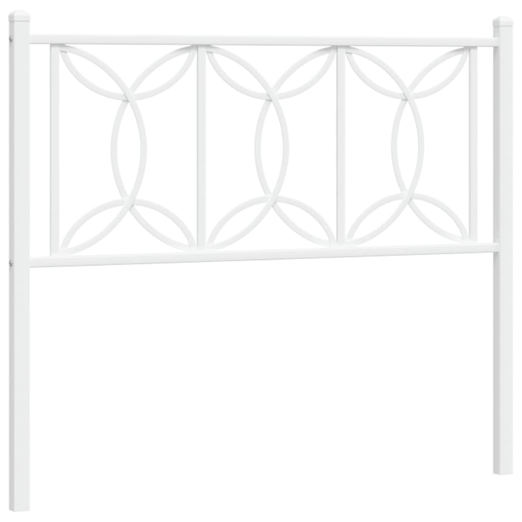 Metal Headboard White 107 cm