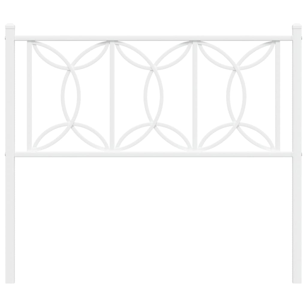 Metal Headboard White 107 cm