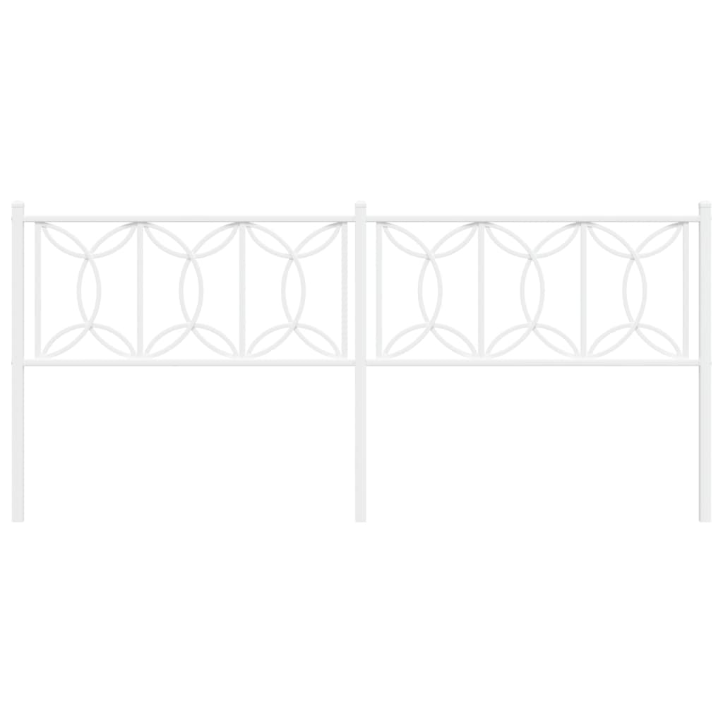 Metal Headboard White 200 cm
