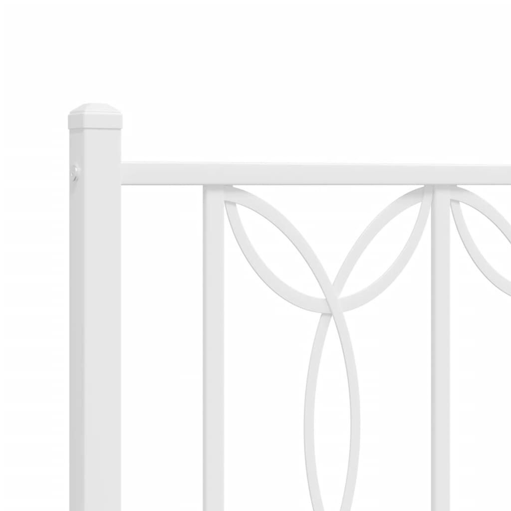 Metal Headboard White 200 cm