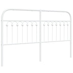Metal Headboard White 160 cm