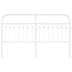 Metal Headboard White 160 cm