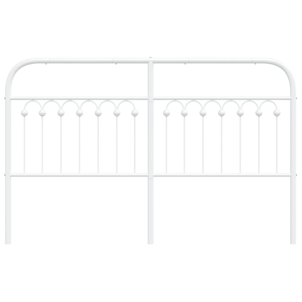 Metal Headboard White 160 cm