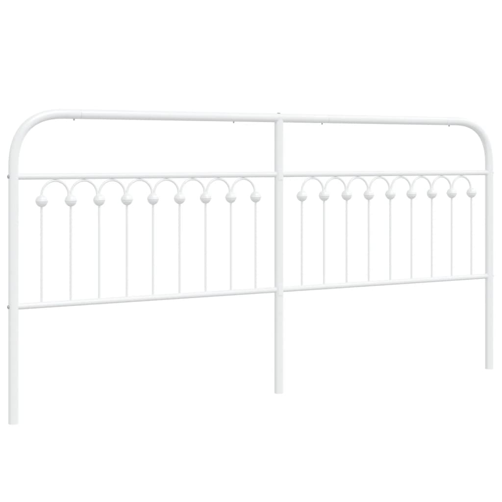 Metal Headboard White 193 cm
