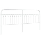 Metal Headboard White 193 cm