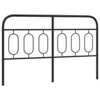 Metal Headboard Black 140 cm
