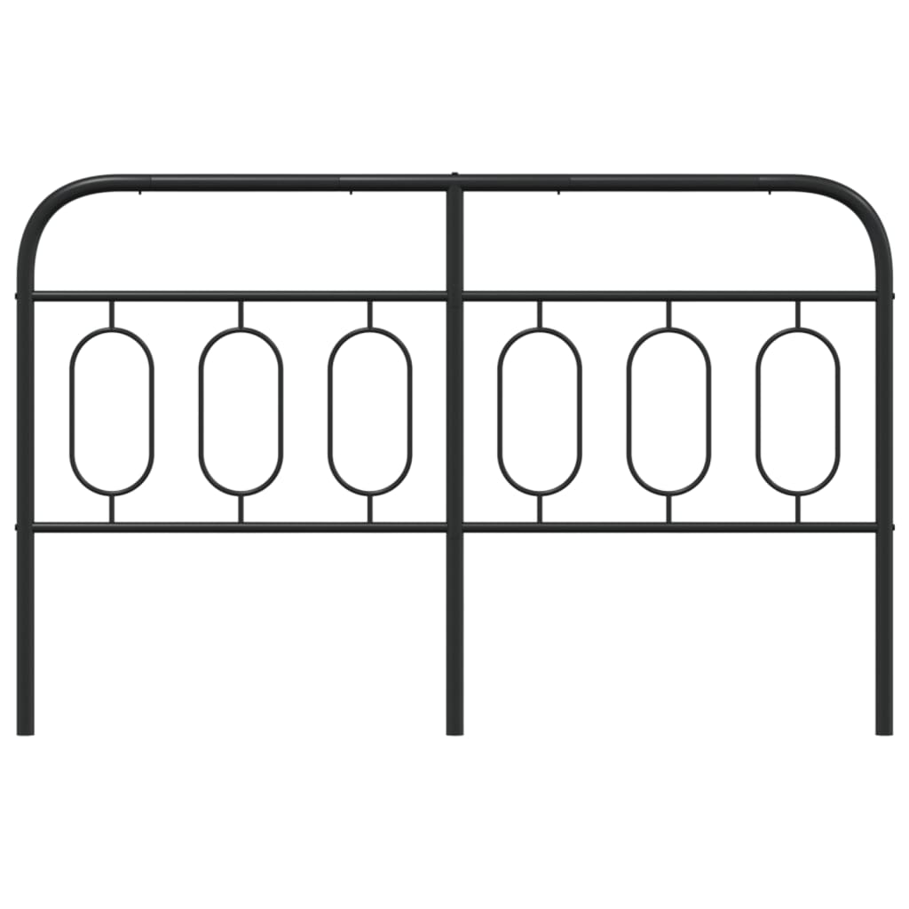 Metal Headboard Black 140 cm