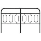 Metal Headboard Black 140 cm