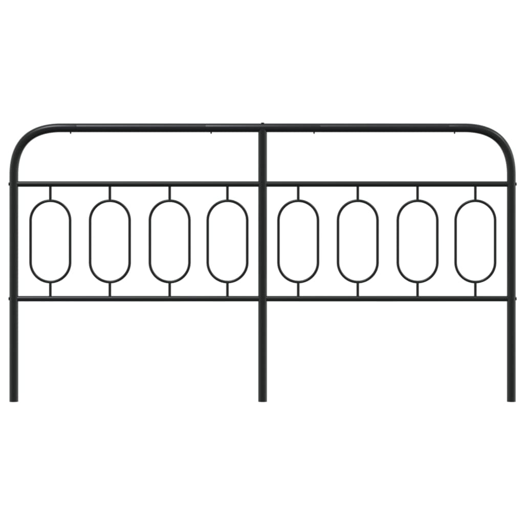 Metal Headboard Black 193 cm