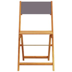 3 Piece Bistro Set Anthracite Fabric and Solid Wood