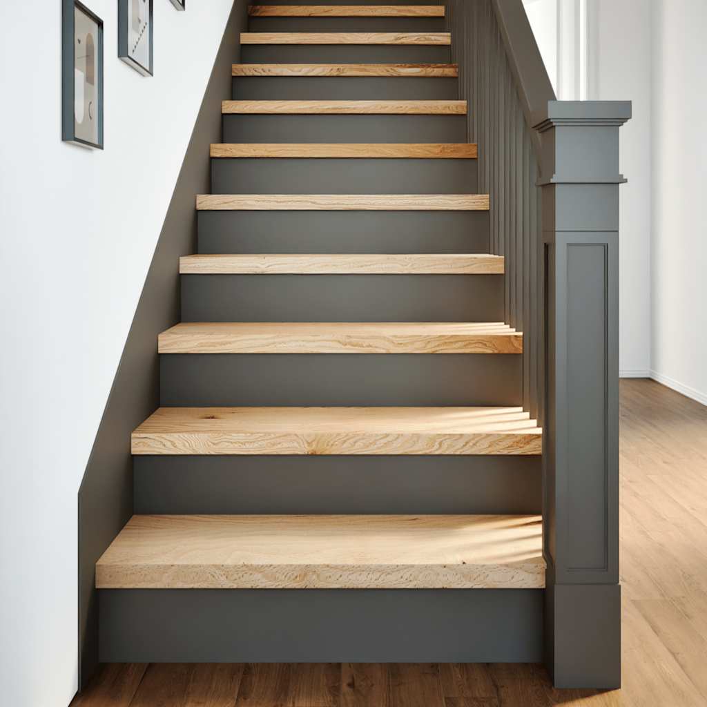 Stair Treads 8 pcs Untreated 80x30x2 cm Solid Wood Oak