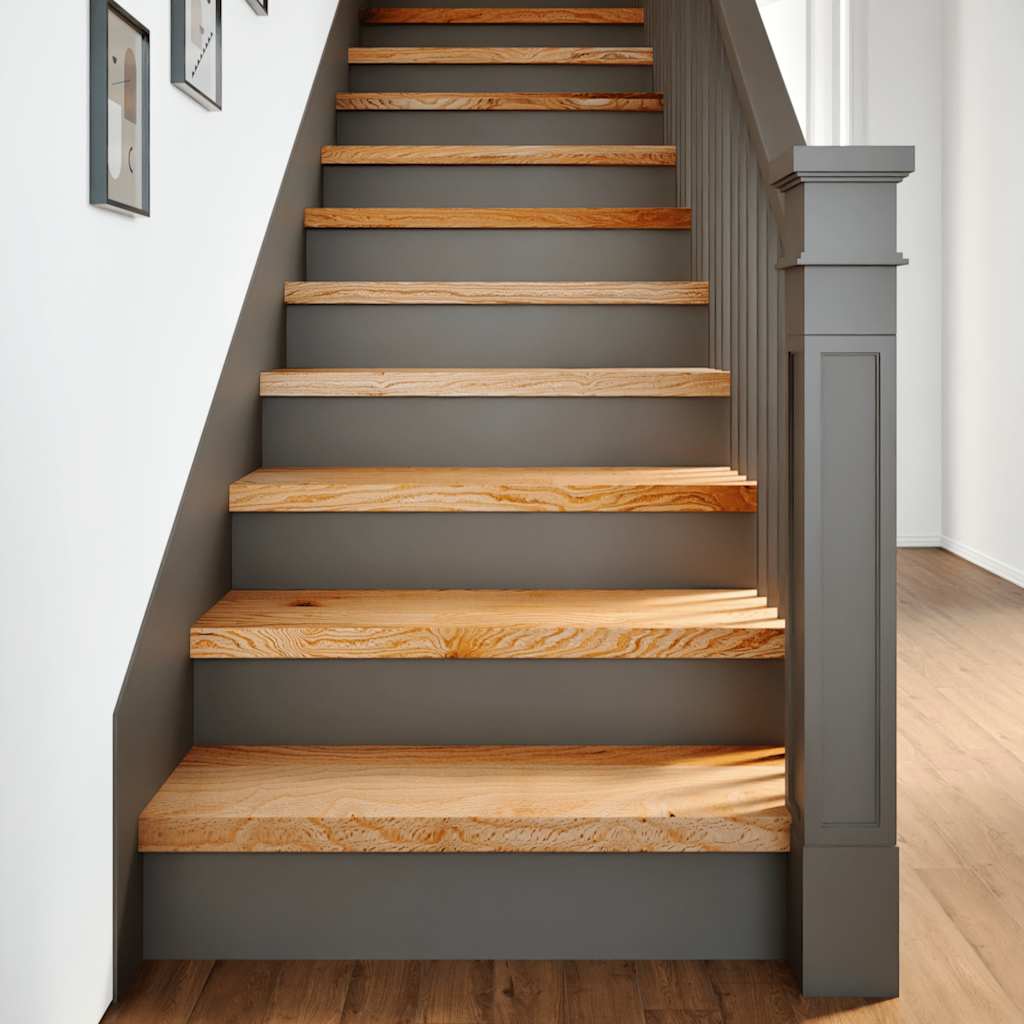 Stair Treads 4 pcs Light Brown 70x25x2 cm Solid Wood Oak