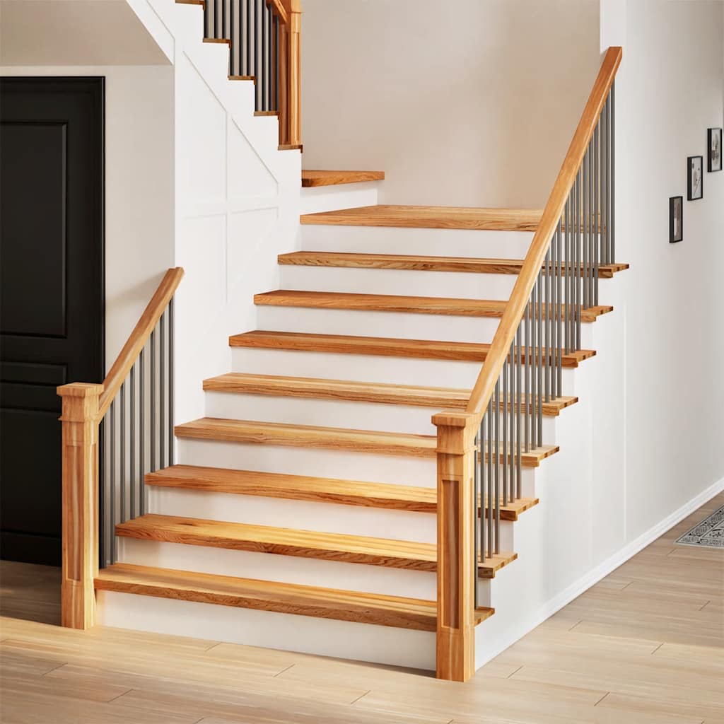 Stair Treads 12 pcs Light Brown 110x30x2 cm Solid Wood Oak