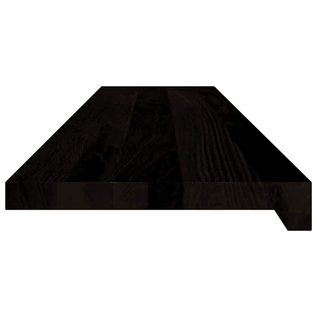 Stair Treads 12 pcs Dark Brown 110x25x2 cm Solid Wood Oak