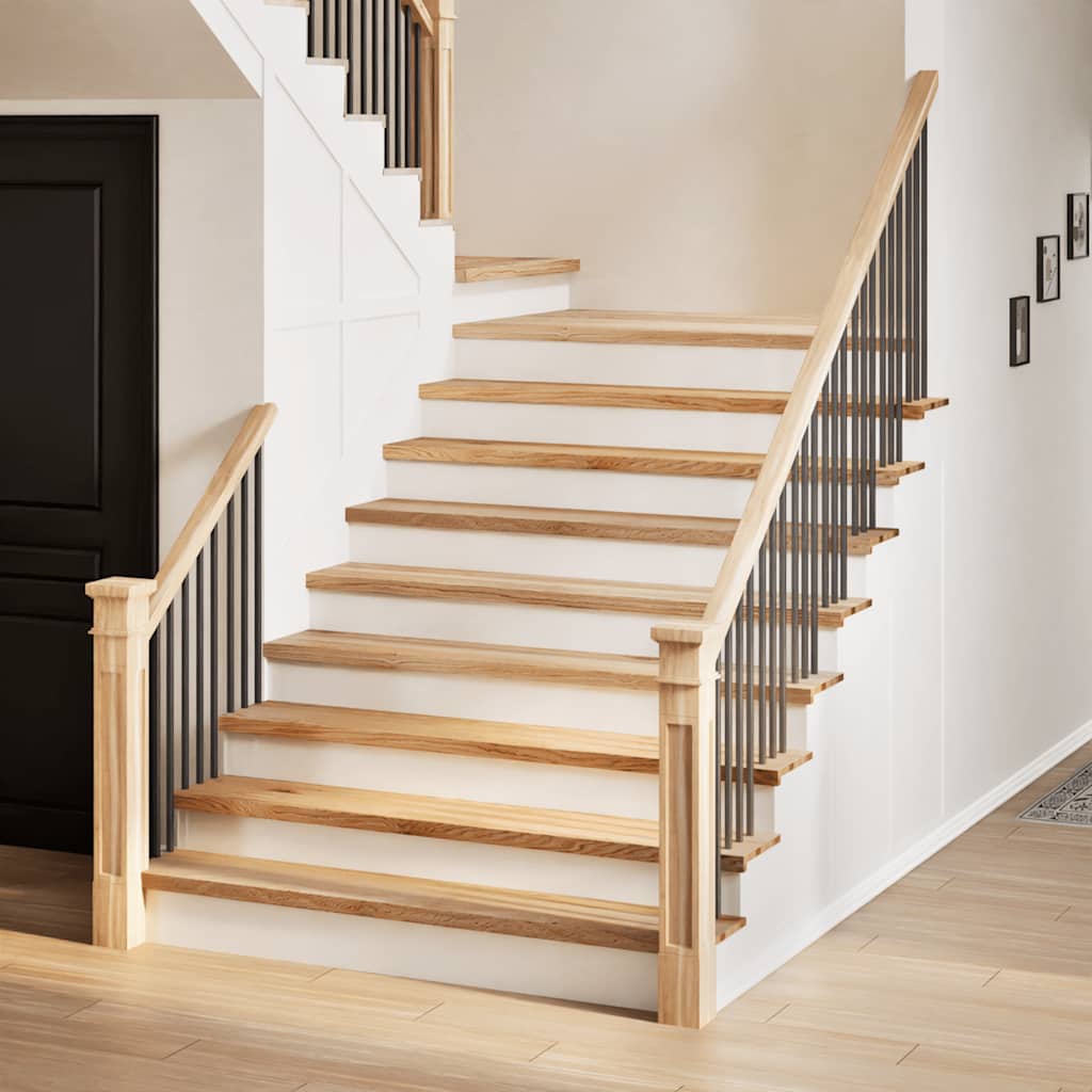Stair Treads 2 pcs Untreated 120x25x2 cm Solid Wood Oak