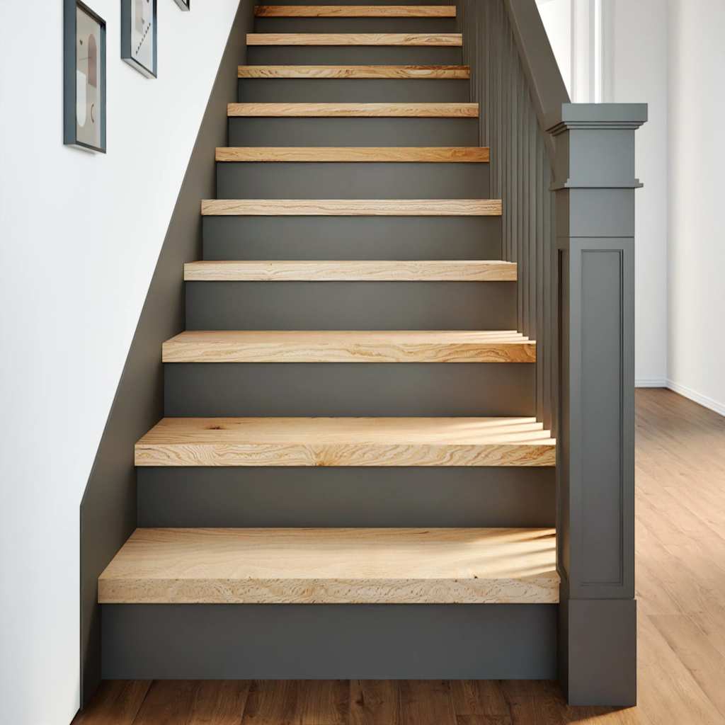 Stair Treads 2 pcs Untreated 80x30x2 cm Solid Wood Oak