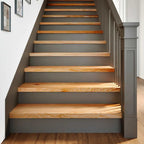 Stair Treads 2 pcs Light Brown 100x30x2 cm Solid Wood Oak