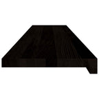 Stair Treads 2 pcs Dark Brown 120x30x2 cm Solid Wood Oak