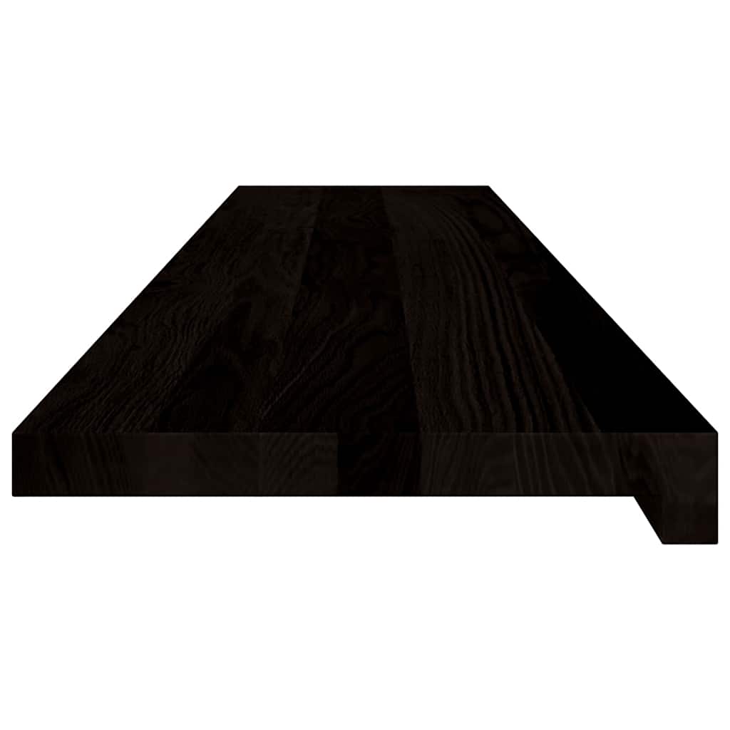 Stair Treads 2 pcs Dark Brown 120x30x2 cm Solid Wood Oak