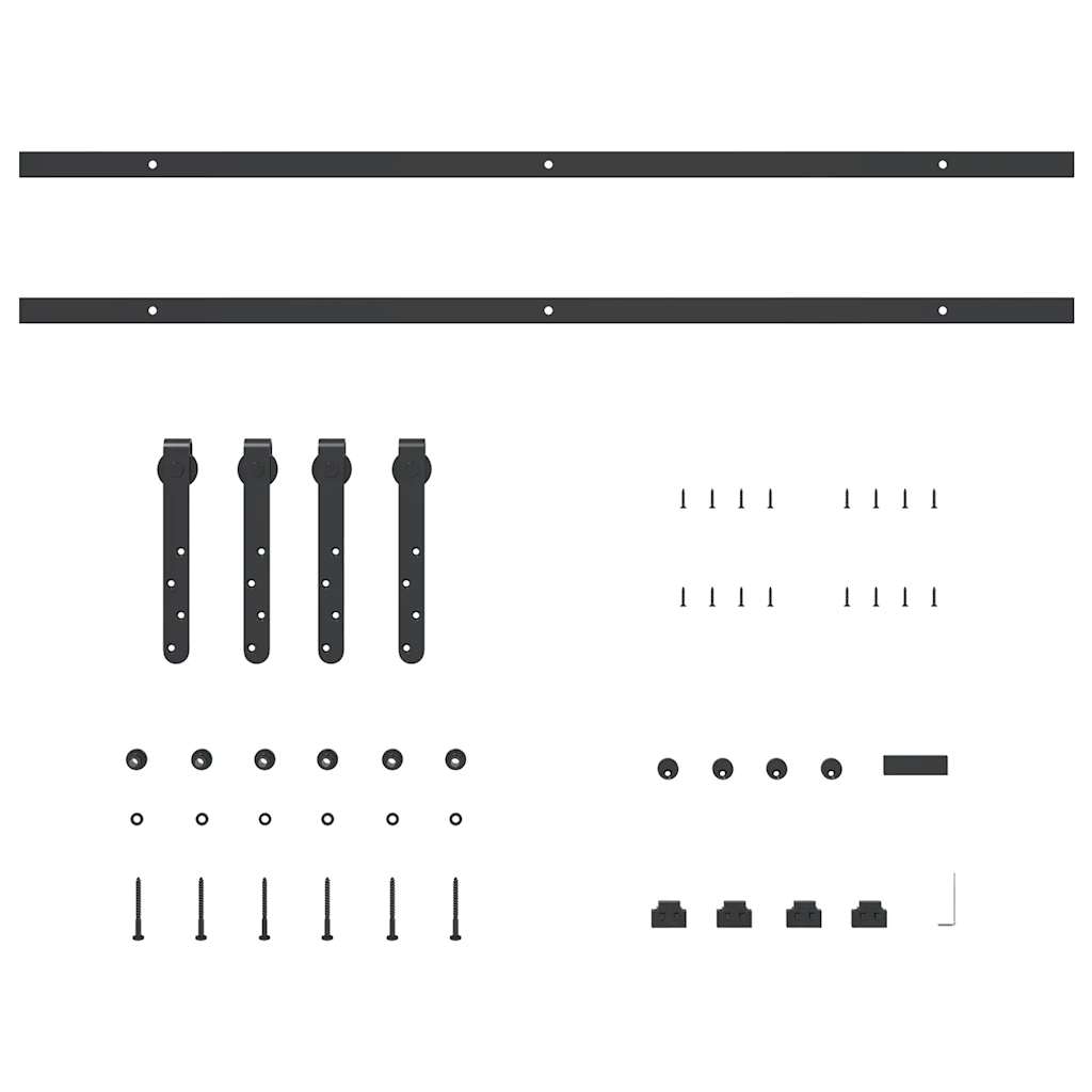  Sliding Cabinet Door Kit 200 cm Carbon Steel
